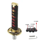 Universal-JDM-samurai-Sword-Shift-Knob-100mm-150mm-200mm-Katana-Shift-Lever-With-4-Adapters-And-4